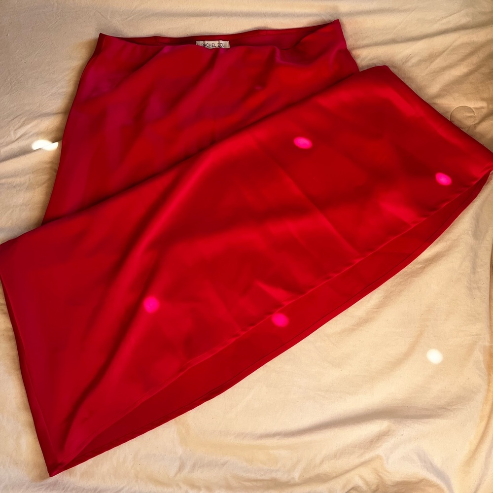 Pink Satin Maxi Skirt